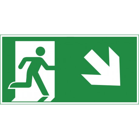 Rettungsweg abwärts rechts