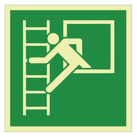 Notausstieg mit Fluchtleiter, links (E016)