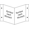 Winkelschild, neutral mit Symbolen nach Wunsch 