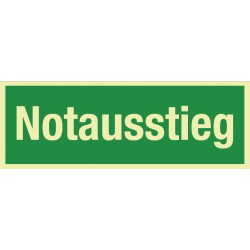 Notausstieg, nachleuchtend