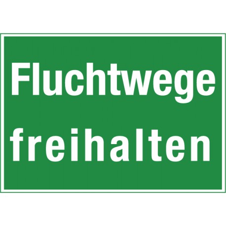 Fluchtwege freihalten