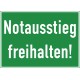 Notausstieg freihalten!