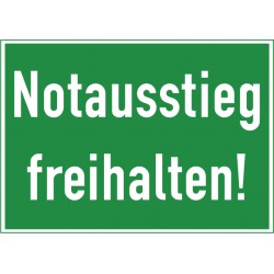 Notausstieg freihalten!