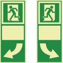 Hinterlegung für Türgriffe langnachleuchtend