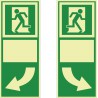 Hinterlegung für Türgriffe langnachleuchtend