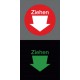 Türaufkleber Ziehen langnachleuchtend