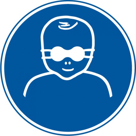 Kleinkinder durch weitgehend lichtundurchlässige Augenabschirmung schützen (M025)