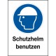 Kombischild Schutzhelm benutzen