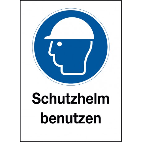 Kombischild Schutzhelm benutzen