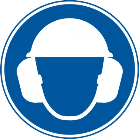 Gehörschutz und Kopfschutz benutzen