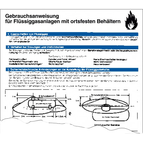 Gebrauchsansweisung für Flüssiggasanlagen mit ortsfesten Behältern