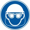 Schutzbrille und Gesischtsschutzschild benutzen